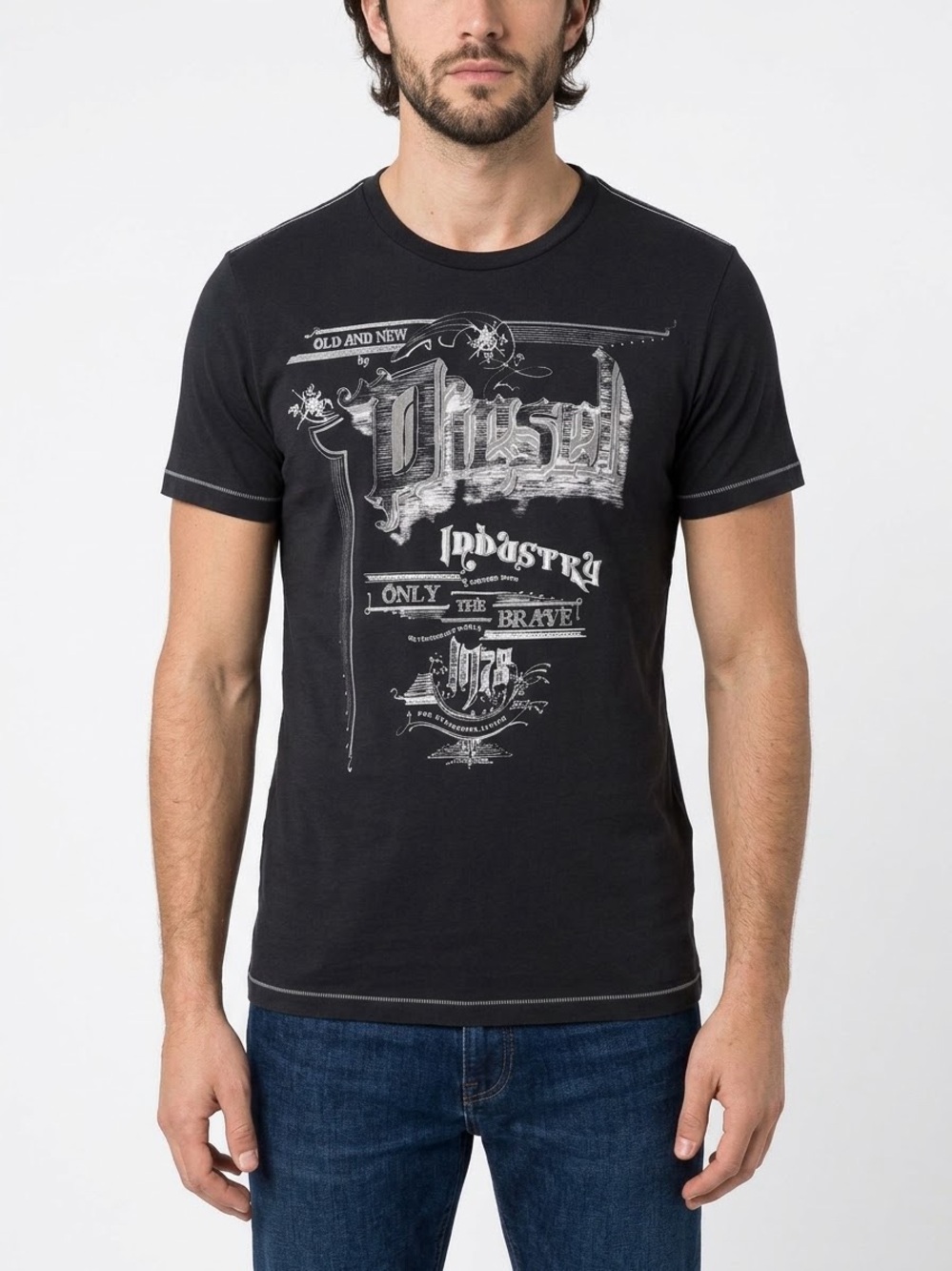 Y2K Diesel Graphic Tee Cyber Grunge Casual Punk Comfort Moody Alt Fashion 2000’s